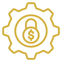 Money security gear illustration