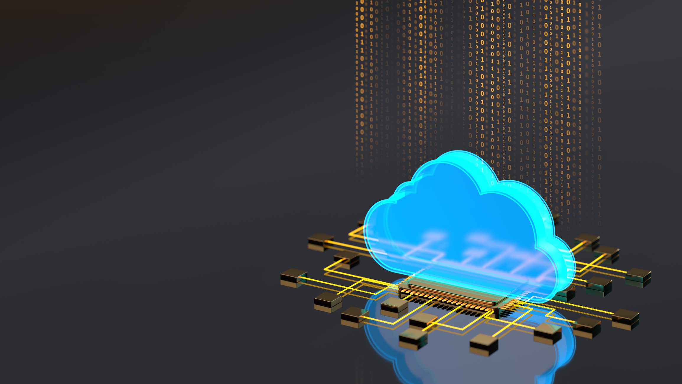 Blue cloud on a microchip