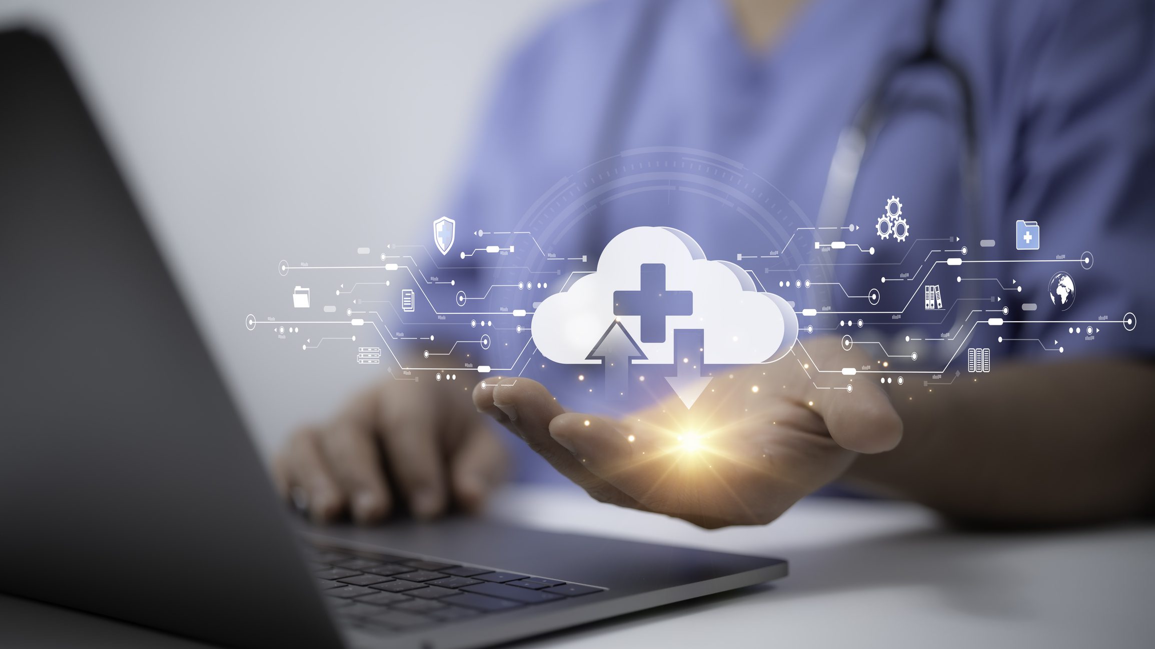 Healthcare cloud technology concept