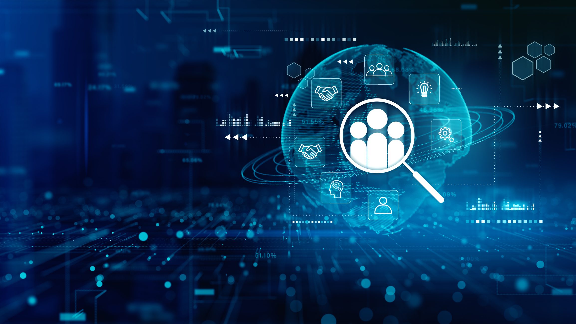 Global search interface visualization