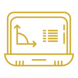 Laptop with chart icon