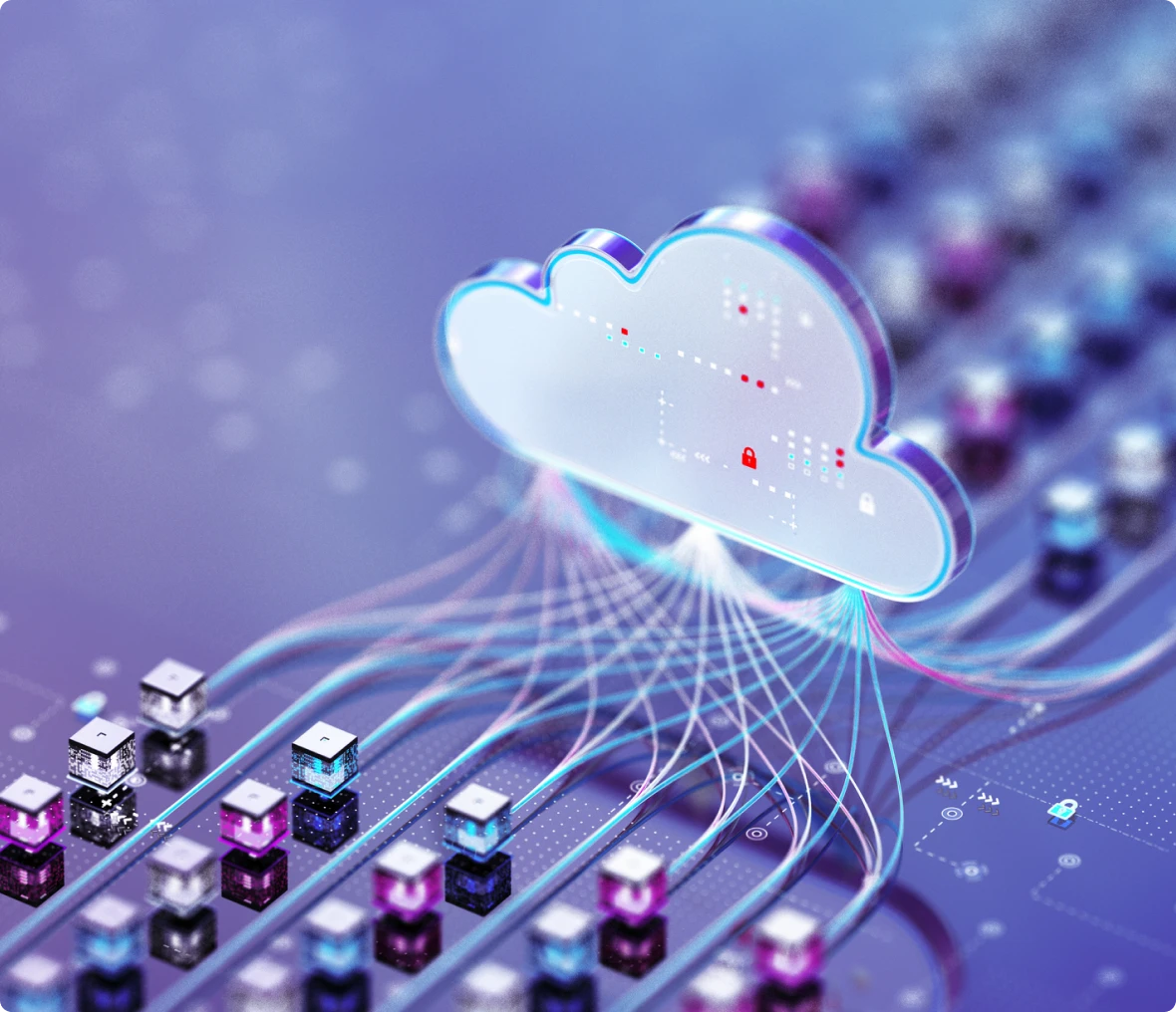 Digital cloud with data connections