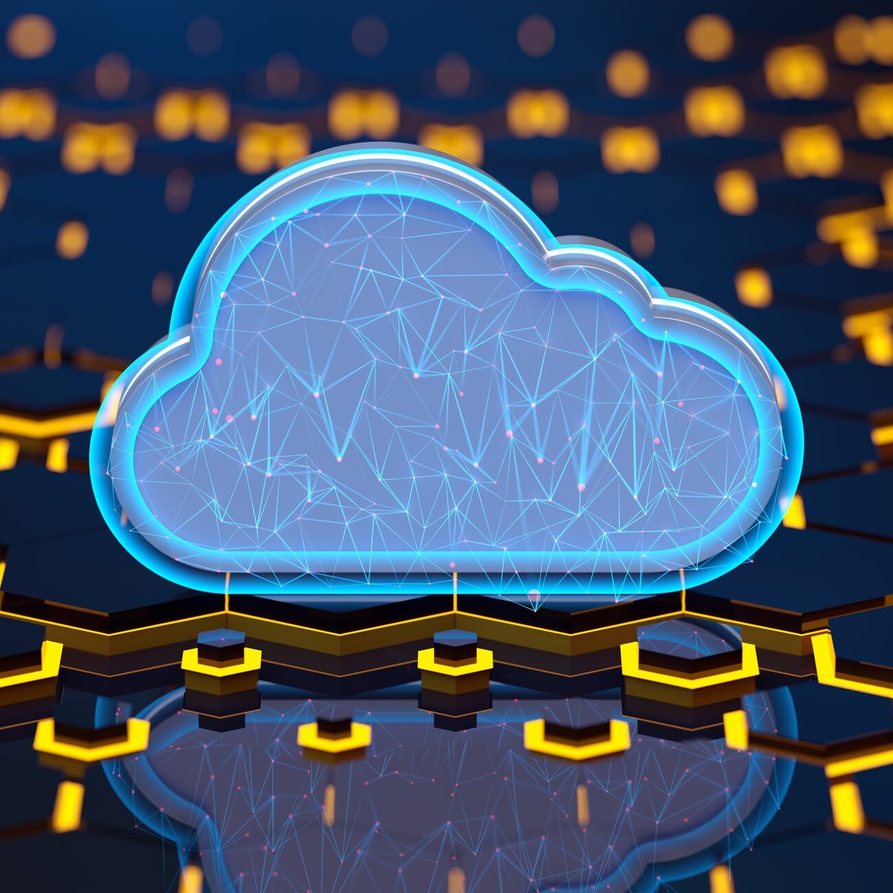 Futuristic cloud computing and digital connectivity